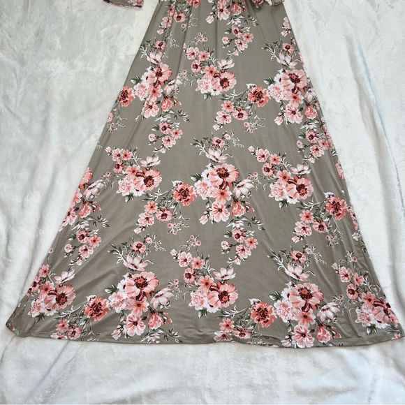 LARA WRAP DRESS FLORAL PRINT MAXI SIZE MEDIUM EUC - Picture 2 of 9